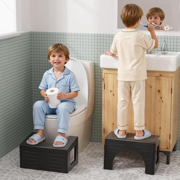 7" Non-Slip Toddler Potty Training Stool - Multi-Use Step Stool for Bathroom Sink, Kitchen & Closet
