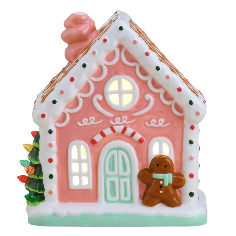Mr. Christmas 7-Inch Nostalgic Ceramic Lit Gingerbread House