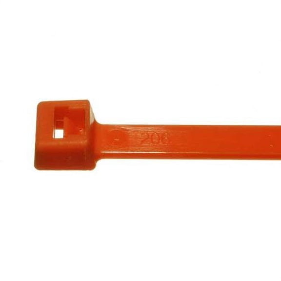 7" Nylon Cable Ties - Orange / 100 Pack : AL-07-50-3-C