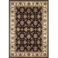thumbnail image 1 of 7' Octagon Black or Ivory Floral Vines Bordered Indoor Area Rug, 1 of 3