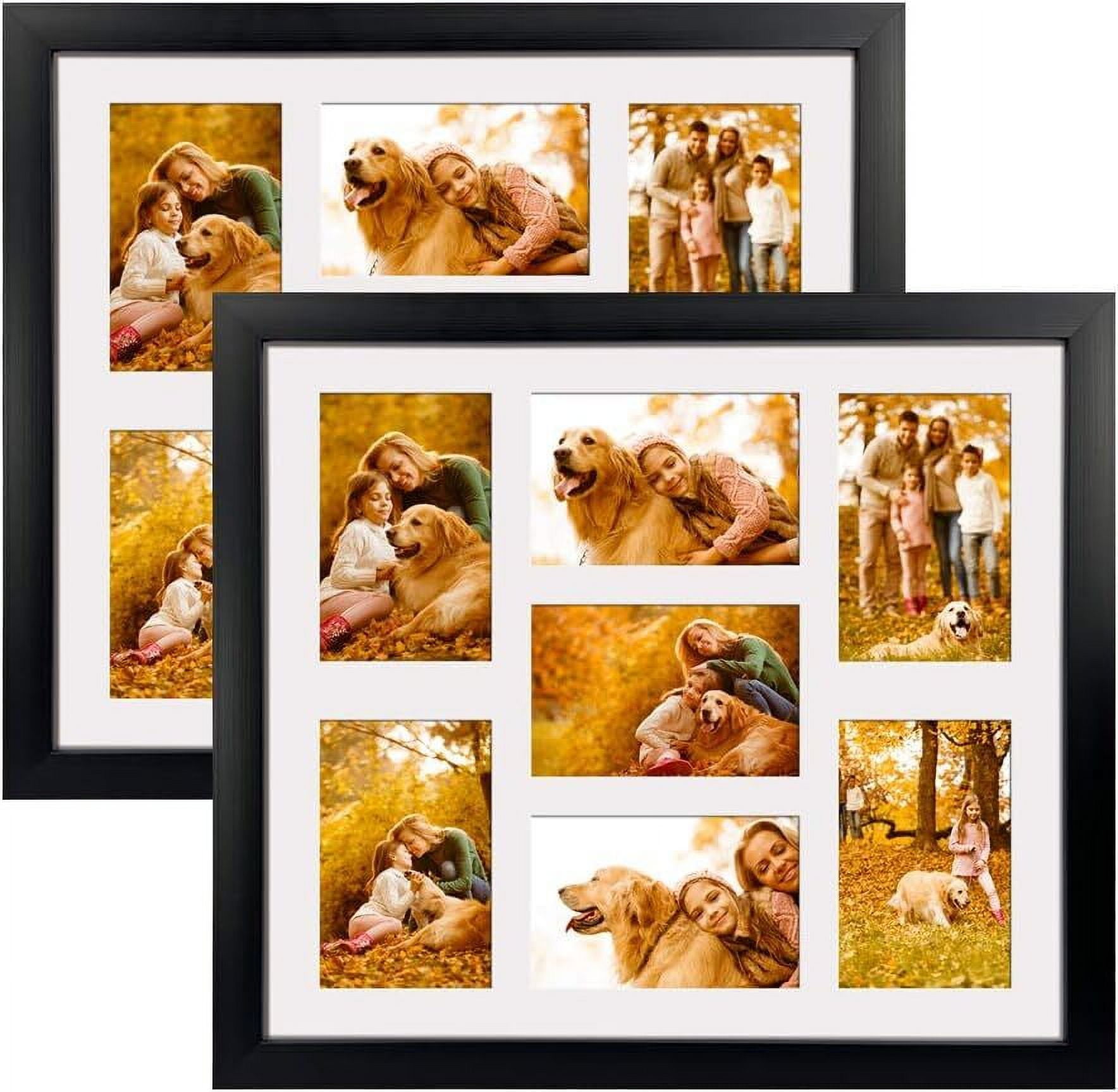 Golden State Art, 4x6 Double Picture Frame Vertical Hinged Photo Frame 2  Opening Folding Family Frames Collage, with Real Glass (4x6, Silver, 2-Pack)