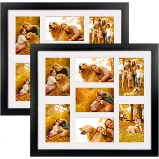 Golden State Art, 4x6 Double Picture Frame Vertical Hinged Photo Frame 2  Opening Folding Family Frames Collage, with Real Glass (4x6, Beige, 1-Pack)