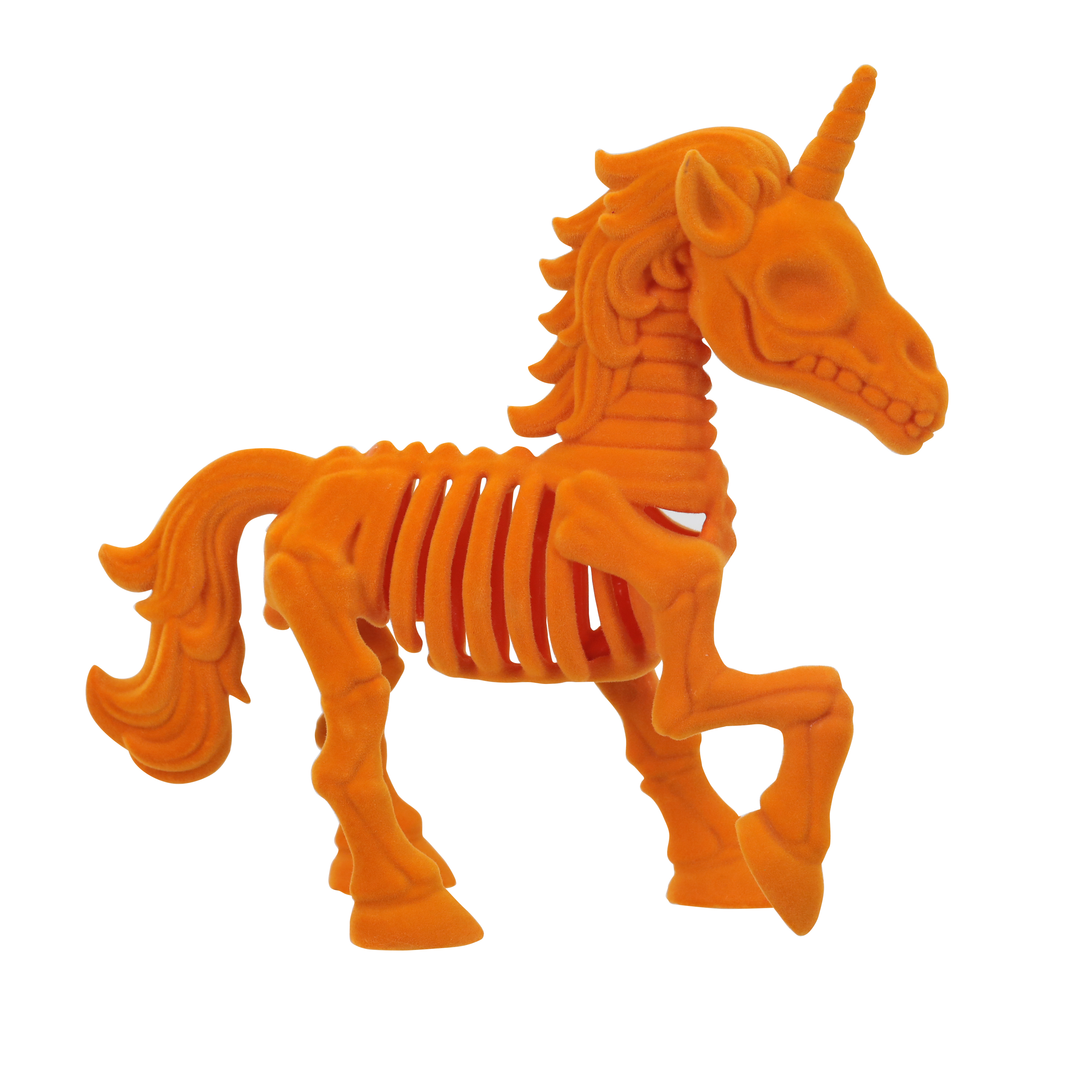 7" Orange Flocked Unicorn Tabletop Dcor by Ashland-Halloween Decorations for Home