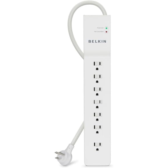 7-Outlet Commercial Power Strip Sur Protector with 6ft Power Cord, 2160 Joules
