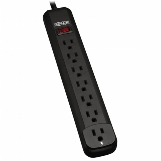 7 Outlet Power Strip 5 15R Black, 25 ft.