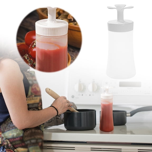 7 Oz Condiment Squeeze Bottles, Leakproof Inverted Sauce Dispenser for Kitchen, Ketchup, Salad Dressing & Oil, Easy Pour Squirt Bottles for Liquids with Sealed Cap