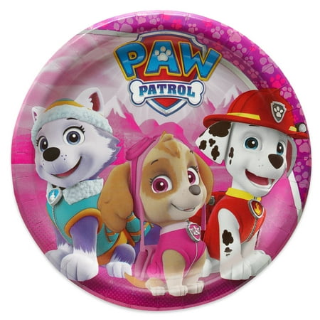 7" PAW Patrol Girl Paper Dessert Plates, 8-Count