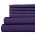 thumbnail image 1 of 7-PC Split King Size Plum Color Giza 1000-Thread-Count Cotton Sheet Set - 15 Inch Deep Pockets, 1 of 7