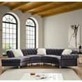 thumbnail image 1 of 7 PCS Corduroy Flexible Combination Sectional Sofa Dark Grey, 1 of 6
