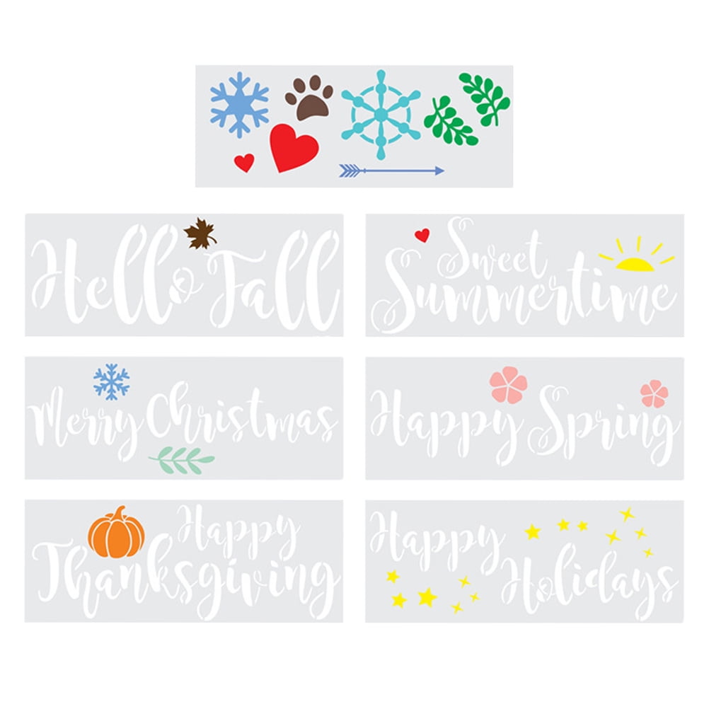7 PCS DIY Inkjet Template Flower Stencils Spraying Wood Sign English Words Painting Crafts Plastic Kids Child - Walmart.com 7-pcs-diy-inkjet-template-flower-stencils-spraying-wood-sign-english-words-painting-crafts-plastic-kids-child-walmart-com