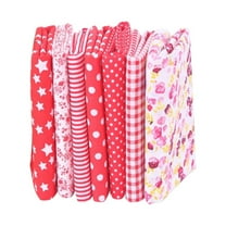 7 PCS Flower Cotton Fabric Square, Sewing Fabric, Polka Dot Cotton Fabric, Bundles Craft Fabric for Patchwork Sewing Quilting Crafting DIY