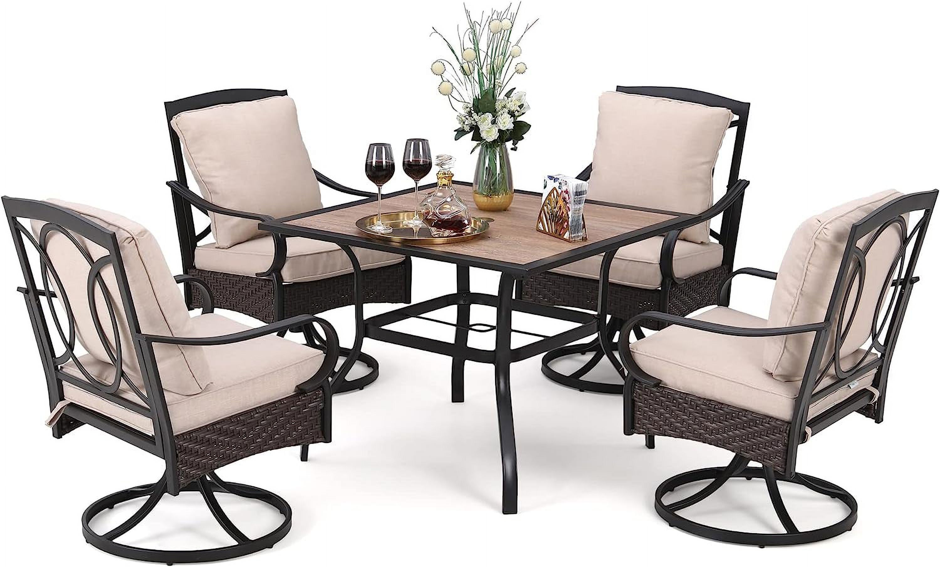 Ohana 7Piece Outdoor Patio Furniture Sectional Conversation Set Mixed