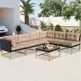 thumbnail image 1 of 7 PCS Patio Furniture Set, Outdoor Conversation Set, PE Rattan Wicker Sectional Sofa Set, Wicker Couch Set with Cushions & Coffee Table, Sectional Furniture for Patio Lawn Poolside, 1 of 11