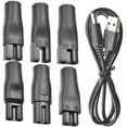 thumbnail image 1 of 7 PCS Power Cord 5V Replacement Charger USB Adapter Suitable for Electric Hair Clippers, Beard Trimmers, Shavers, Beauty Instruments, Desk Lamps, Purifiers., 1 of 6