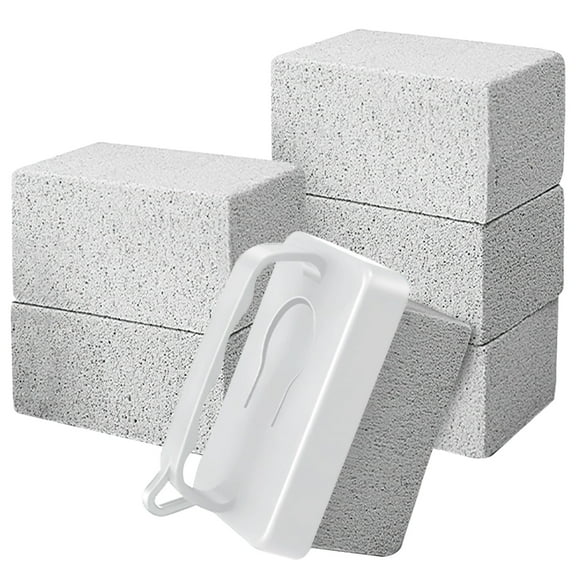 7 PCS Pumice Stone Pool Cleaning Set, 1 Handle with 6 Stones, Pool and Bathroom Tile Scrub Stone, Pumice Cleaning Blocks for Stubborn Stains Spa Tile Grout Concrete Cleaning