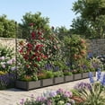 thumbnail image 1 of 7 PCS Raised Garden Bed with Trellis, 116" W x 63"Tall Plastic Planter Box for Climbing Plants, Outdoor Vertical Garden with Privacy Screen for Patio, Balcony, Backyard – Sturdy & Lightweight, 1 of 8