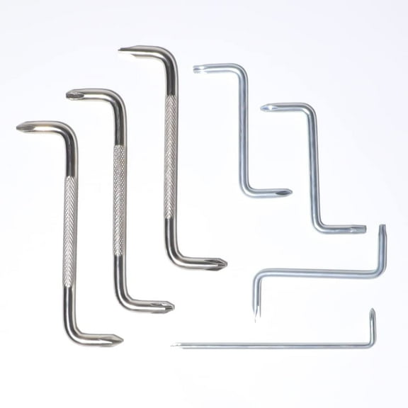 7 PCS Right Angle Screwdriver Set,  Ph3/Ph2/Ph1/Ph0/T25/T20/T15 Offset Screwdriver, Flat Head 90 Degree Screw Driver, Angled Phillips Head Screwdriver, Bent Low Profile Screwdriver