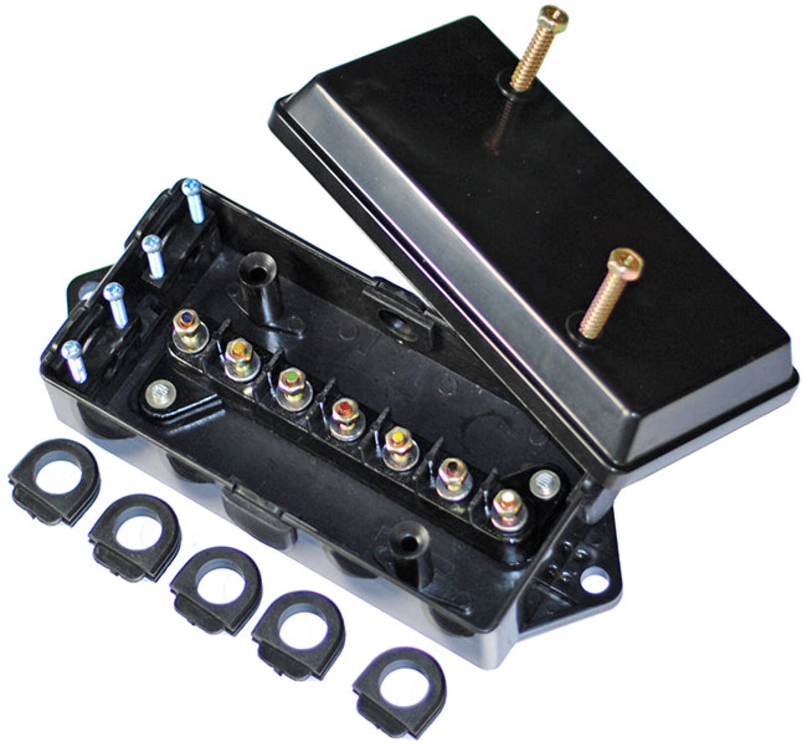 7-POLE JUNCTION BOX WITH HARDWARE
