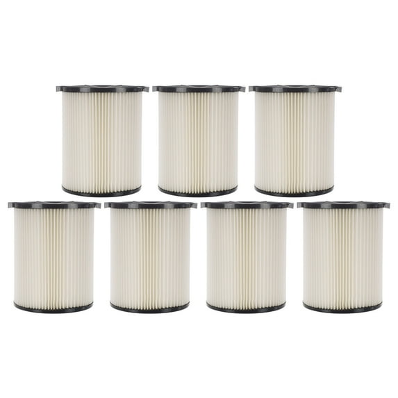7 Pack 1-Layer Cartridge Filter Replacement Parts # 72947 Compatible with RIDGID VF4000, 5-20 Gal & 6-9 Gal Husky Wet Dry Vacuums, Washable & Reusable