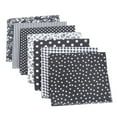 thumbnail image 1 of 7-Pack 25x25cm Cotton Fabric Squares – Assorted Floral & Stripe Prints for DIY Crafts, Quilting & Sewing Projects, 1 of 5