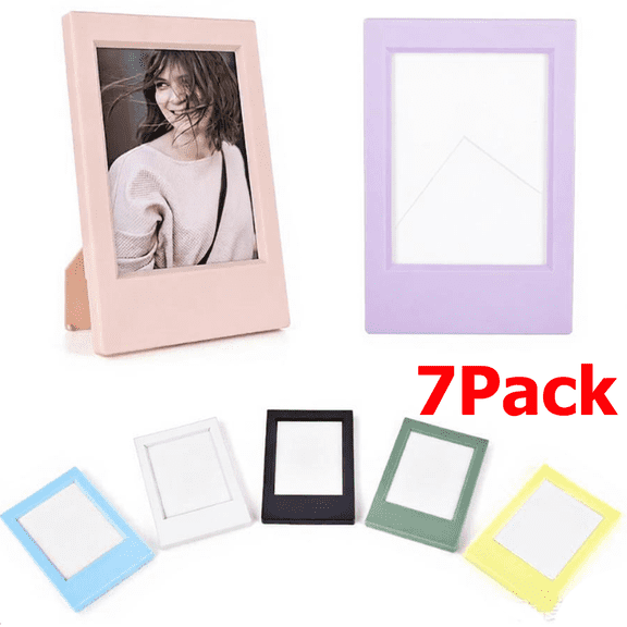 7 Pack 2x3 Small Polaroid Photo Frame,Mini Picture Holder for Instax Fujifilm Instant Mini 3 inch Film,Home & Office Desk Picture Memory Display