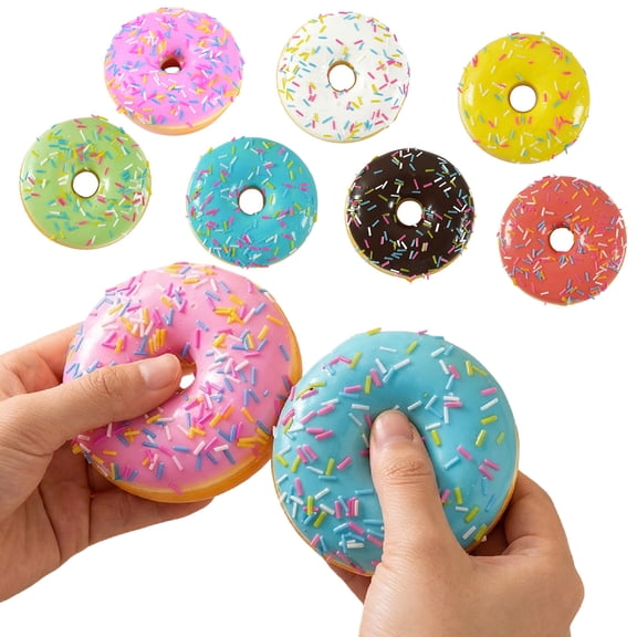 7 Pack 3D Simulation Cake Dessert Squeeze Sensory Toy for Anxiety Relief,E
