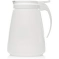 thumbnail image 1 of [7 Pack] 48oz Plastic Syrup Dispenser with Plastic Lid and Stainless Steel Slide Cover - Syrup, Sugar, Honey Dispenser - Perfect for Diners, Restaurants, Home, Office, Disposable (48 Ounce), 1 of 6