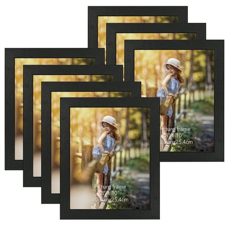 7 Pack 8x10 Picture Frames Set for Wall Mount and Tabletop Display Vertically and Horizontally, Black Photo Frame for Bedroom Living Room Office