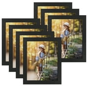 7 Pack 8x10 Picture Frames for Wall Mount and Tabletop Display Vertically and Horizontally, Black Photo Frame for Bedroom Living Room Office