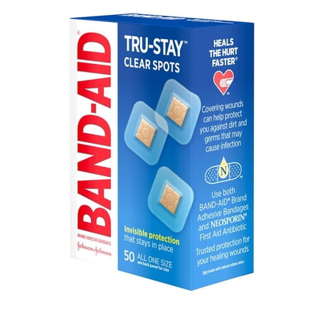 7 Pack - Band-Aid Adhesive Bandages Clear Spots All One Size - 50 count Each