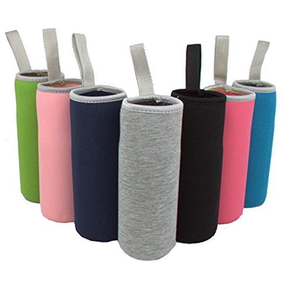 7 Pack Glass Water Bottle Sleeve 12oz - 19 oz Neoprene Insulated Drink Bottle Covers Carrier, Multi-Color