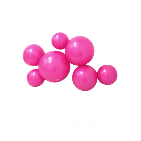 7-Pack Hot Pink Reusable Pvc Balloons, Sturdy Linked Latex Free Balloons, Balloon Arch Balloons for Arch decoration, Balloon Backdrop and Party Backdrop Arch, Perfect for Pink