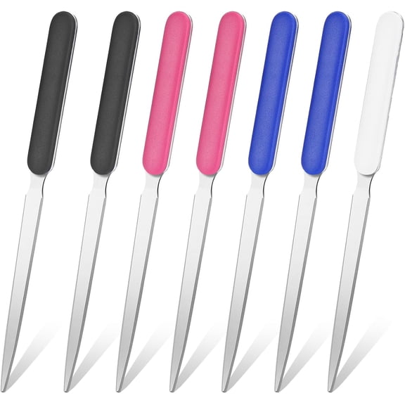 7 Pack Letter Opener t, 7.5 Inch Stainless Steel Envelope Slitter, Efficient Mail Tool Ideal for Office and Home U