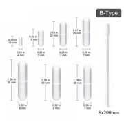 7-Pack Magnetic Stirrer Spinbars B-Type Mixers with 200mm 8 Magnetic Retriever Rod, Stainless Steel