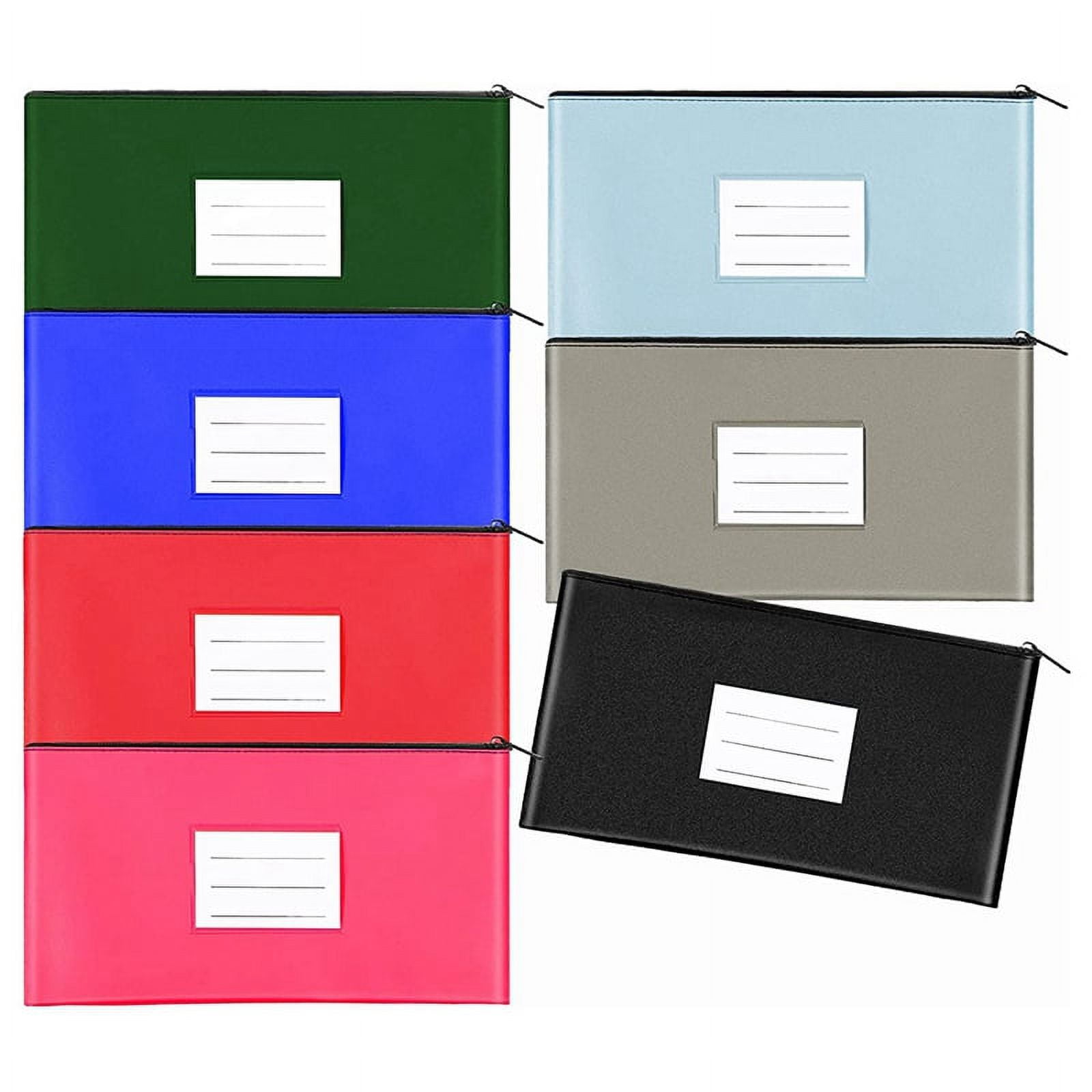 7 Pack Money Bags with Zipper for Cash, 11.2X6.3 Inches Money Pouches for Cash, Bank Deposit Bags with Zipper