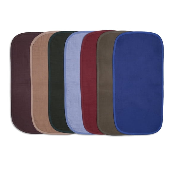 7-Pack Muslin Baby Burp Cloths, Soft And Absorbent, Unisex Newborn Bibs And Towels, Breathable Spit-Up Rags For Feeding, Nursing, And Drooling Baby Girl