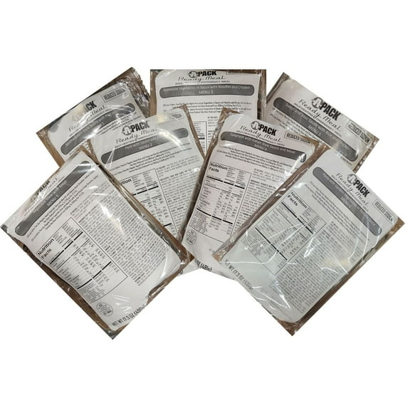7 Pack Of MRE Individual Meals