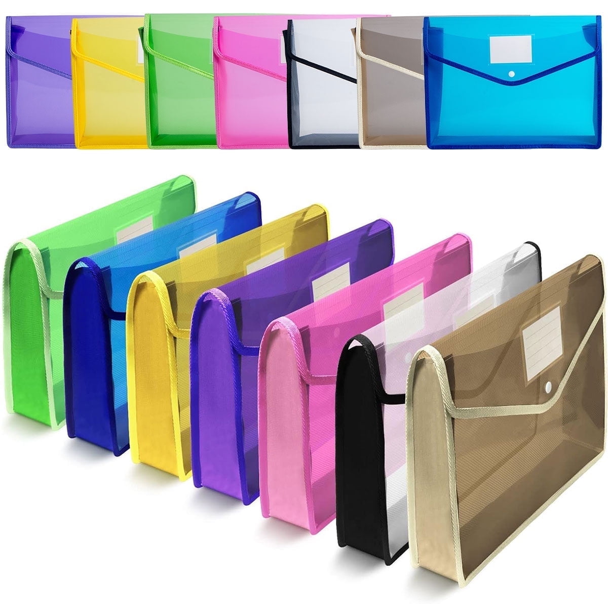 7 Pack Expanding Accordion File Folder 14.4"11" File Box File Organizer - Home Office Supplies and Organizers