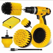 7 Pack Power Scrubber Drill Brushes Attachment Set, Powerful Electric Drill Cleaning Scrub Brush for Grout Floor, Kitchen, Tub, Shower, Tile Bathroom, Sinks, Automotive, Car Drill not included