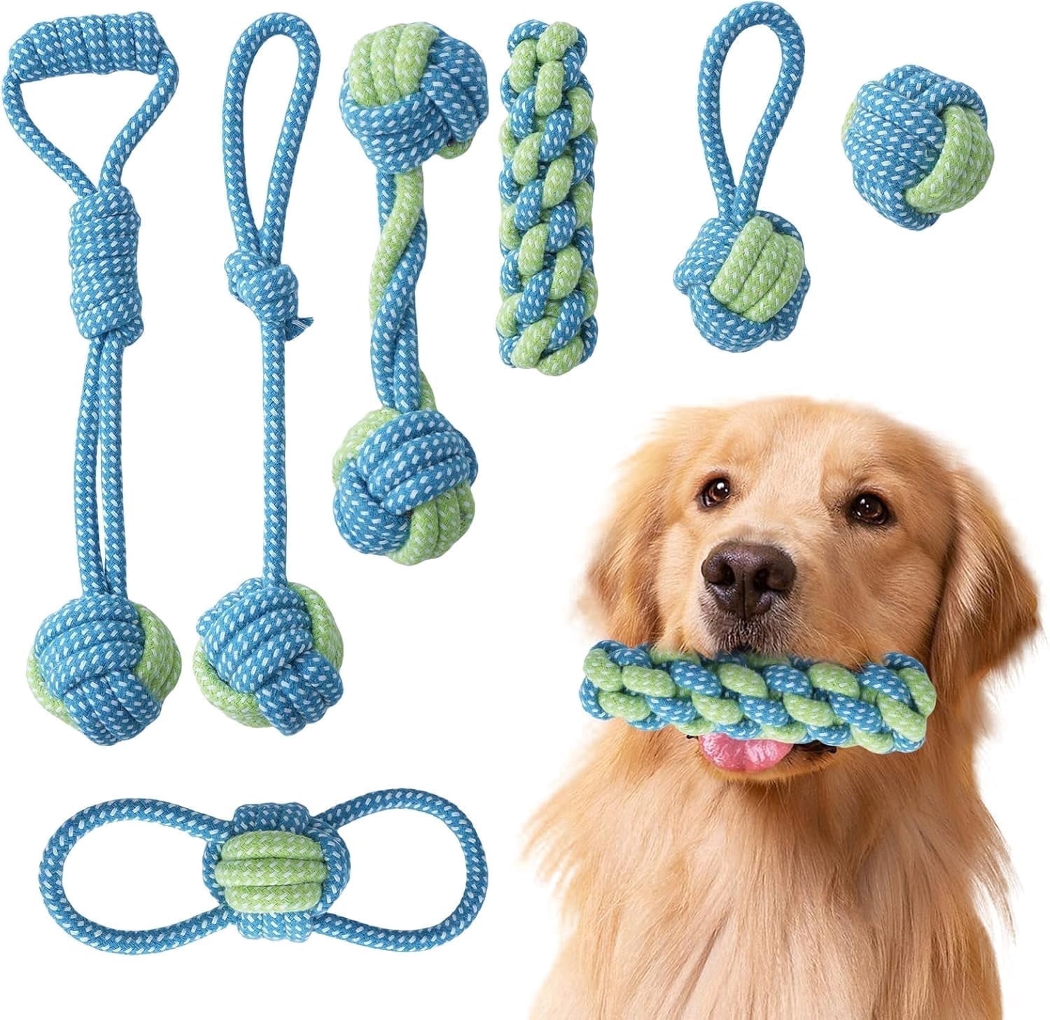 7 Pack Puppy Rope Toys, Dog Rope Toys for Small Dogs, Dog Tug Rope ...