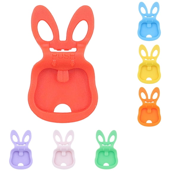 7 Pack Ring Pull Can Openers, Rabbit-Shaped Beverage Can Opener and Tab Lifter, Multi-Color Ergonomic Drink Opening Tool for Parties and Picnics, 5x3 cm (Assorted Colors)