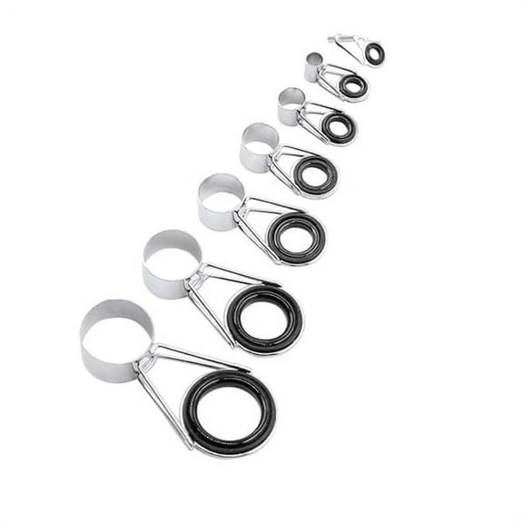 7-Pack Sea Rod Accessories JWDX, 7*Sea Rod Accessories 7Pcs/Set Mixed Size Fish Pole Repair Kit Line Rings Fishing Rod Set