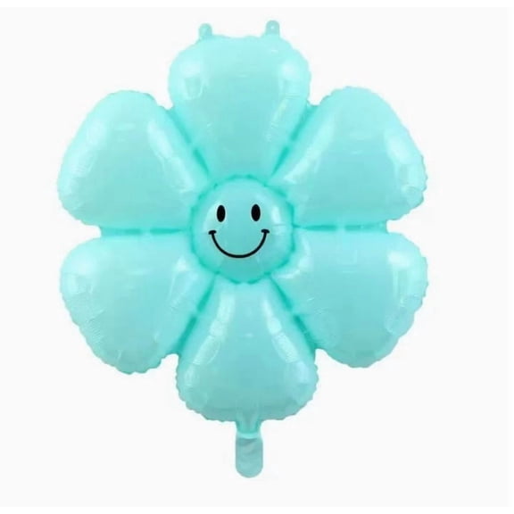 7 Pack Smiling Sunflower Cartoon Daisy Balloons - Colorful Party Decorations for Kids and Adults