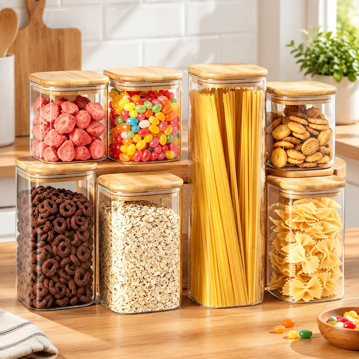 Glass Jar Sets for Kitchen Storage