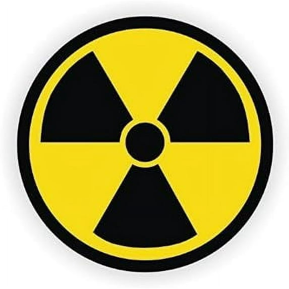 7 Pack - StickerDad® NUCLEAR RADIATION Symbol vinyl Hard Hat Helmet decal - size: 2" ROUND - Hard Hat, Helmet, Windows, Walls, Bumpers, Laptop, Lockers, etc