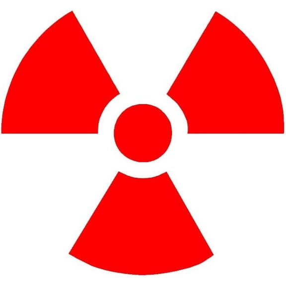 7 Pack - StickerDad Radioactive Symbol V1 Vinyl Decal by stickerdad - size: 5", color: REFLECTIVE RED - Windows, Walls, Bumpers, Laptop, Lockers, etc.