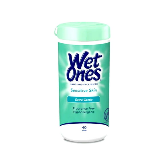 7 Pack Wet Ones Sensitive Skin Moist Wipes Extra Gentle Hypoallergenic 40 Each