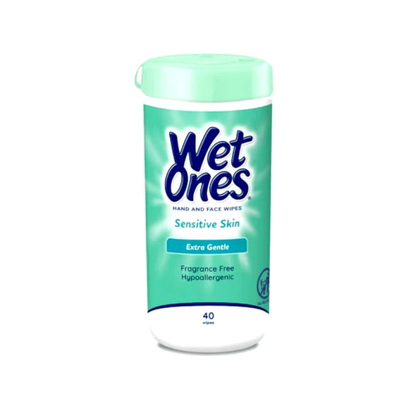 7 Pack Wet Ones Sensitive Skin Moist Wipes Extra Gentle Hypoallergenic 40 Each