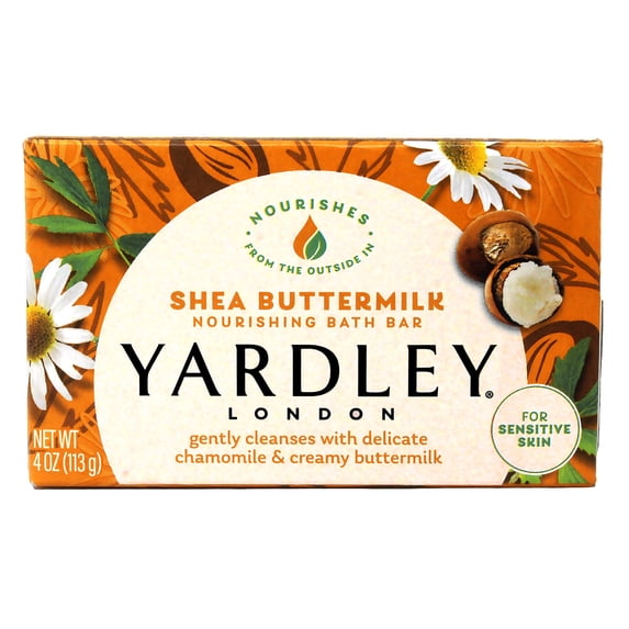 7 Pack Yardley London Moisturizing Bath Bar Shea Buttermilk 4.0 Oz.