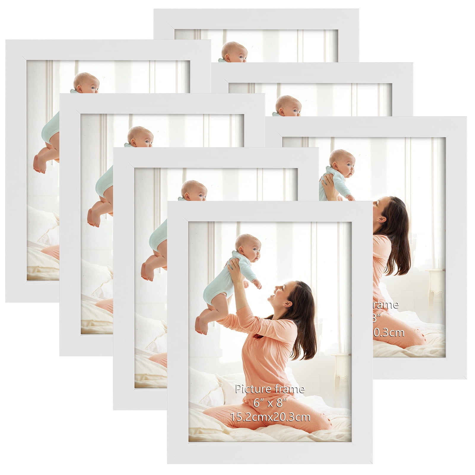 8x8 Picture Frame, Square Instagram Photo, for Tabletop or Wall Display